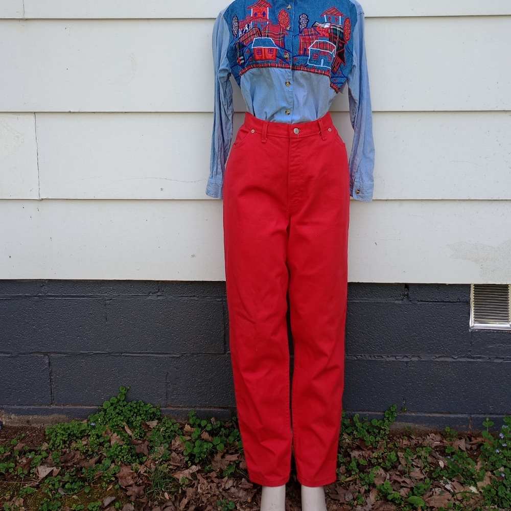 Vintage Red Jeans